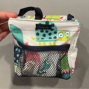 Thirty-One Littles Carry-All Caddy RETIRED Turtle Print Small Square Tote